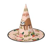 ZHAOUR 1 sombrero de Halloween - You Are Awesome Sloth Print Witches Decor Party, Cosplay Role Play, Carnaval, suministros de mascarada