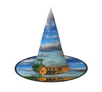 ZHAOUR 2 sombreros de Halloween - Fantasía granja tractor impresión brujas decoración fiesta, cosplay juego de rol, carnaval, disfraces suministros de mascarada