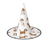 ZHAOUR 3 sombreros de Halloween - Beagle Dog Print Witches Decor Party, Cosplay Role Play, carnaval, disfraces de disfraces