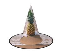 ZHAOUR 3 sombreros de Halloween, diseño de piña en la playa, decoración de brujas, fiesta, cosplay, juego de rol, carnaval, suministros de disfraces