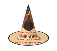 ZHAOUR 3 sombreros de Halloween - Hoja de arce marrón oscuro pavo estampado brujas decoración fiesta, cosplay juego de rol, carnaval, disfraces de disfraces