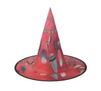ZHAOUR Amuleto de chamán con estampado de sombrero de Halloween, decoración | Gorro de cuerno puntiagudo para interiores y exteriores, para mujer, hombre, mujer, regalo de Pascua