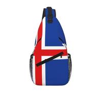 ZHAOUR Banderín cruzado con estampado de bandera de Kenia, mochila de viaje unisex, diagonal frontal para mochila de día y uso casual, Bandera de Islandia, Talla única