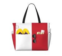 ZHAOUR Bolsa de viaje de playa con estampado de bandera de Rumania de gran capacidad, ligera, perfecta para vacaciones, camping y uso diario, Bandera de Malta, Talla única