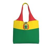 ZHAOUR Bolsas de lona con estampado de la bandera de Camerún, bolsas grandes reutilizables para comestibles, bolsa de mano para mudanzas, compras, viajes y uso diario, Bandera de Bolivia, Talla única