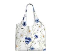 ZHAOUR Bolsas de lona con estampado de la bandera de Camerún, bolsas grandes reutilizables para comestibles, bolsa de mano para mudanzas, compras, viajes y uso diario, Flor dibujada a mano, Talla