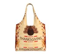 ZHAOUR Bolsas de lona con estampado de la bandera de la República Checa - Bolsas grandes reutilizables para comestibles, bolsa de mano para mudanzas, compras, viajes y uso diario, Hoja de arce, pavo