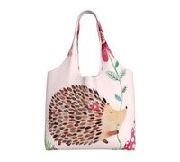 ZHAOUR Bolsas de lona con estampado de la bandera de Paraguay - Bolsas grandes reutilizables para comestibles, bolsa de mano para mudanzas, compras, viajes y uso diario, Bonito erizo, Talla única