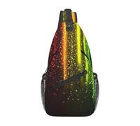 ZHAOUR Bolso cruzado con estampado de elefante africano - Mochila ligera de senderismo con cremalleras, correa de viaje unisex para uso diario y al aire libre, Arco iris, neón, Talla única
