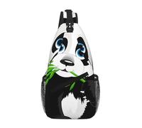 ZHAOUR Bolso cruzado con estampado interestelar de universo con estrellas y galaxia, mochila de viaje unisex, diagonal frontal para mochila de día y uso casual, Lindo panda, Talla única