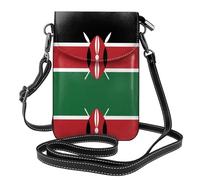 ZHAOUR Bolso pequeño para teléfono celular, diseño de universo con estrellas y galaxia, con estampado interestelar, espaciosa, cruzada, de cuero, ajustable, con correa para el hombro, Bandera de Kenia