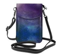 ZHAOUR Bolso pequeño para teléfono celular, diseño de universo con estrellas y galaxia, con estampado interestelar, espaciosa, cruzada, de cuero, ajustable, con correa para el hombro, Universo con