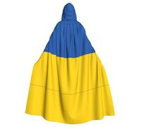 ZHAOUR Capa unisex con capucha para adultos, con estampado de bandera de Ucrania, capa temática para cosplay, fiesta, carnaval