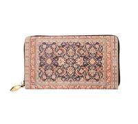 ZHAOUR Cartera de piel con estampado de galletas con chispas de chocolate, cartera larga para mujer, cartera plegable delgada y ligera, tarjetero, Arte orientalista antiguo, One Size