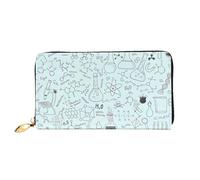 ZHAOUR Cartera de piel con estampado de galletas con chispas de chocolate, cartera larga para mujer, cartera plegable delgada y ligera, tarjetero, Impresión química, One Size