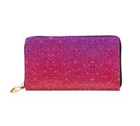 ZHAOUR Cartera de piel con estampado de tigre en la selva, cartera larga para mujer, cartera plegable delgada y ligera, tarjetero, Brillo de lentejuelas degradadas, One Size