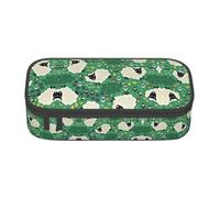 ZHAOUR Estuche con diseño de impresión completa de camello arena del desierto, organizador multiusos, tela Oxford duradera, múltiples compartimentos, Linda oveja de dibujos animados, Talla única