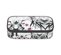 ZHAOUR Estuche con patrones de vaca, diseño de impresión completa, organizador multiusos, tela Oxford duradera, múltiples compartimentos, Flor de cerezo de bambú, Talla única, Mochila escolar