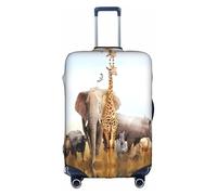 ZHAOUR Funda protectora para maleta, con estampado de safari, accesorios de viaje para viajes de negocios, White, L