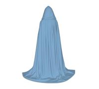 ZHAOUR M Capa con capucha de Halloween, bata unisex con estampado azul para bruja, mago, disfraz de fiesta de máscaras