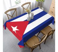 ZHAOUR Mantel rectangular con estampado de bandera cubana, mantel para mesa de comedor, decoración de cocina, fiestas, bodas, hogar