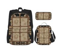 ZHAOUR Mochila escolar con estampado de amuleto de chamán con compartimento | Mochila informal de viaje para niños y niñas, ligera, estudios, moda, juvenil, correa de hombro ajustable para almacenamiento
