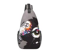 ZHAOUR Monkey Music Print - Bolsa de senderismo ligera con cremalleras, correa de viaje unisex para uso diario y al aire libre, Monkey Music, Talla única