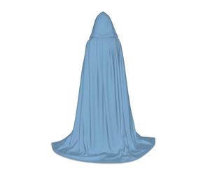 ZHAOUR S Capa con capucha de Halloween, bata unisex con estampado azul para bruja, mago, disfraz de fiesta de máscaras