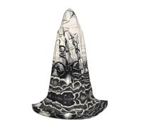 ZHAOUR S Capa con capucha de Halloween - Disfraces unisex con estampado de pulpo pirata de vela para fiestas, carnaval, exhibición de cómics, cosplay y más