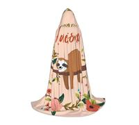 ZHAOUR S Capa con capucha de Halloween, unisex, con estampado de perezoso You Are Awesome para cosplay, bruja, mago, disfraz de fiesta de máscaras