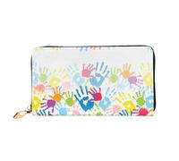 ZHAOUR Seven Star - Cartera de piel con estampado de mariquita, cartera larga para mujer, cartera plegable delgada y ligera, tarjetero, Estampado a mano para niños, One Size