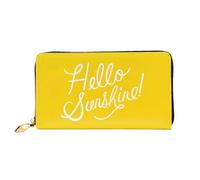 ZHAOUR Seven Star - Cartera de piel con estampado de mariquita, cartera larga para mujer, cartera plegable delgada y ligera, tarjetero, Goodlooking Hello Sunshine, One Size