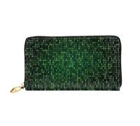ZHAOUR Seven Star - Cartera de piel con estampado de mariquita, cartera larga para mujer, cartera plegable delgada y ligera, tarjetero, Hacker Era, One Size