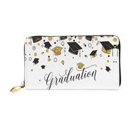 ZHAOUR Seven Star - Cartera de piel con estampado de mariquita, cartera larga para mujer, cartera plegable delgada y ligera, tarjetero, Felicitaciones de graduación, One Size