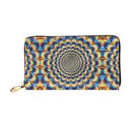 ZHAOUR Tractor Agriculture Tranquil Print - Cartera de piel larga para mujer, cartera plegable delgada y ligera, tarjetero, Gif de ilusión óptica en espiral, One Size