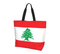 ZHAOUR You Are Awesome - Bolso de hombro con estampado de perezoso - Bolsa grande reutilizable para mujer, bolsa de almacenamiento, ligera para la vida diaria y viajes, Bandera del Líbano, Talla única