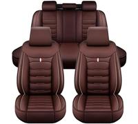 ZHAOWLI Fundas de Asiento de Coche para Nissan X-Trail (2017-2022), Cuero Delantero Trasero Juegos de Cubreasientos Protectores de Asientos Impermeable,Coffee/D