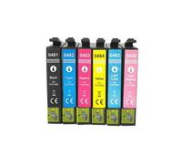 ZHAOXCAIN Cartucho de Tinta Compatible T0481 T0486 para Foto de lápiz R200 R220 R300 R300M R320 R340 RX500 RX600 RX620 RX640 Modelos de Impresora Reemplazo del Mercado de Accesorios