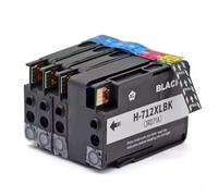 ZHAOXCAIN Cartucho de Tinta de inyección de Tinta remanufacturada 712 XL 712XL 3ED71A 3ED67A Compatible con Modelos de Impresora DesignJet T210 T230 T250 T650 para el número de pie(712XL 1SET)