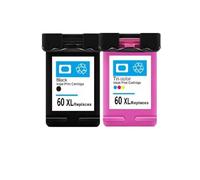 ZHAOXCAIN Compatible con Cartucho de Tinta de 60 XL para Modelos de Impresora Deskjet F2480 F2420 F4480 F4580 F4280 D2660 D2530 D2560 Photosmart C4680 Reemplazo del Mercado de Accesorios(2Pack BK)