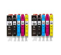 ZHAOXCAIN Compatible con Suministros de Impresora PGI150 CLI151 Cartucho de Tinta para MG7510 IP7210 IP8710 MX721 Ix6810 para número de Pieza PGI 150 CLI 151(2 Set)