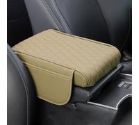 ZHAOXDONN Almohadilla La Caja del Reposabrazos para Kia KX3 2015-2024, Consola Central Funda Reposabrazos Accesorios Coche,Beige
