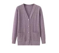 ZHAOXI Chaqueta De Punto Mujer Suéter Cálido De Primavera y Otoño para Mujer, Tejido De Punto, Cárdigan De Punto para Mujeres De Mediana Edad y Mayores, Cárdigan para Mujeres Mayores, Chaque