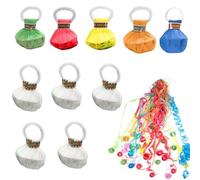 ZHAOYCSH 10 Piezas Lanza Serpentinas, Serpentinas de Mano para Fiestas, 5 Colores + 5 Blanco, Tira de Serpentinas y Confeti para Bodas, Cumpleaños, Año Nuevo, Navidad, Graduaciones y Celebraciones