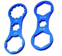 ZHAOYCSH 2 Piezas Herramienta de Reparación para Horquilla Delantera de Bicicleta, Llave Extracción e Instalación de Tapa de Horquilla, Compatible con SR Suntour XCR/XCM/XCT/RST