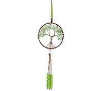 ZHAOYCSH Árbol de la Vida Colgante para Espejo Retrovisor de Coche,Colgante de Cristal Curativo, Decoración Feng Shui, Adorno para Ventanilla, Meditación, Reiki, Atrae Buena Suerte,Verde