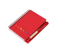 ZHAPEG 3 cuadernos de encuadernación en espiral con pestañas adhesivas para marcadores de página, blocs de notas de bolsillo forrados con soporte para bolígrafo para oficina