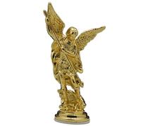 ZHAPEG Estatua de San Miguel cristiano de Arcángel, estantería, oficina, guardián, adornos, decoración con foto