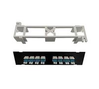 ZHAPEG Panel de conexión de fibra óptica de 8 puertos, paneles de conexión vacíos montados en módulos Rj45-Ethernet Marco de gestión de cables