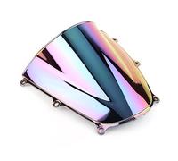 ZHAUPMCB Deflector Cupula Moto Ajuste para Honda CBR600RR F5 2005 2006 Parabrisas de Motocicleta de plástico ABS de Doble Burbuja a Prueba de Viento Parabrisas(Deep-Iridium)